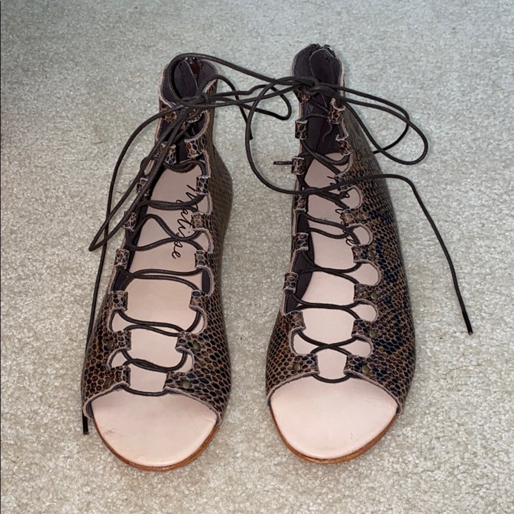 Matisse brown snakeskin sandals